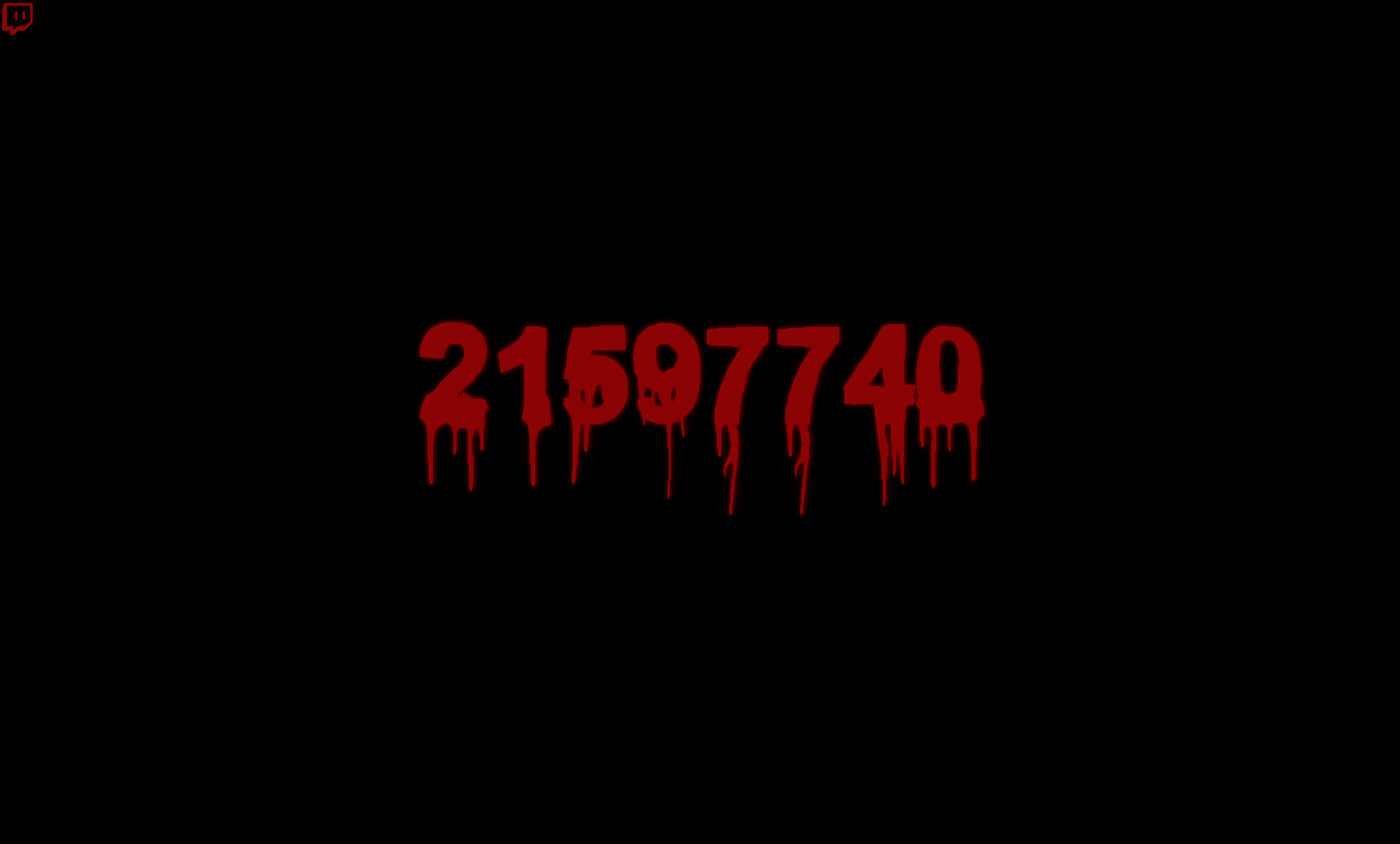 Halloween countdown timer with blood-red dripping numbers on black