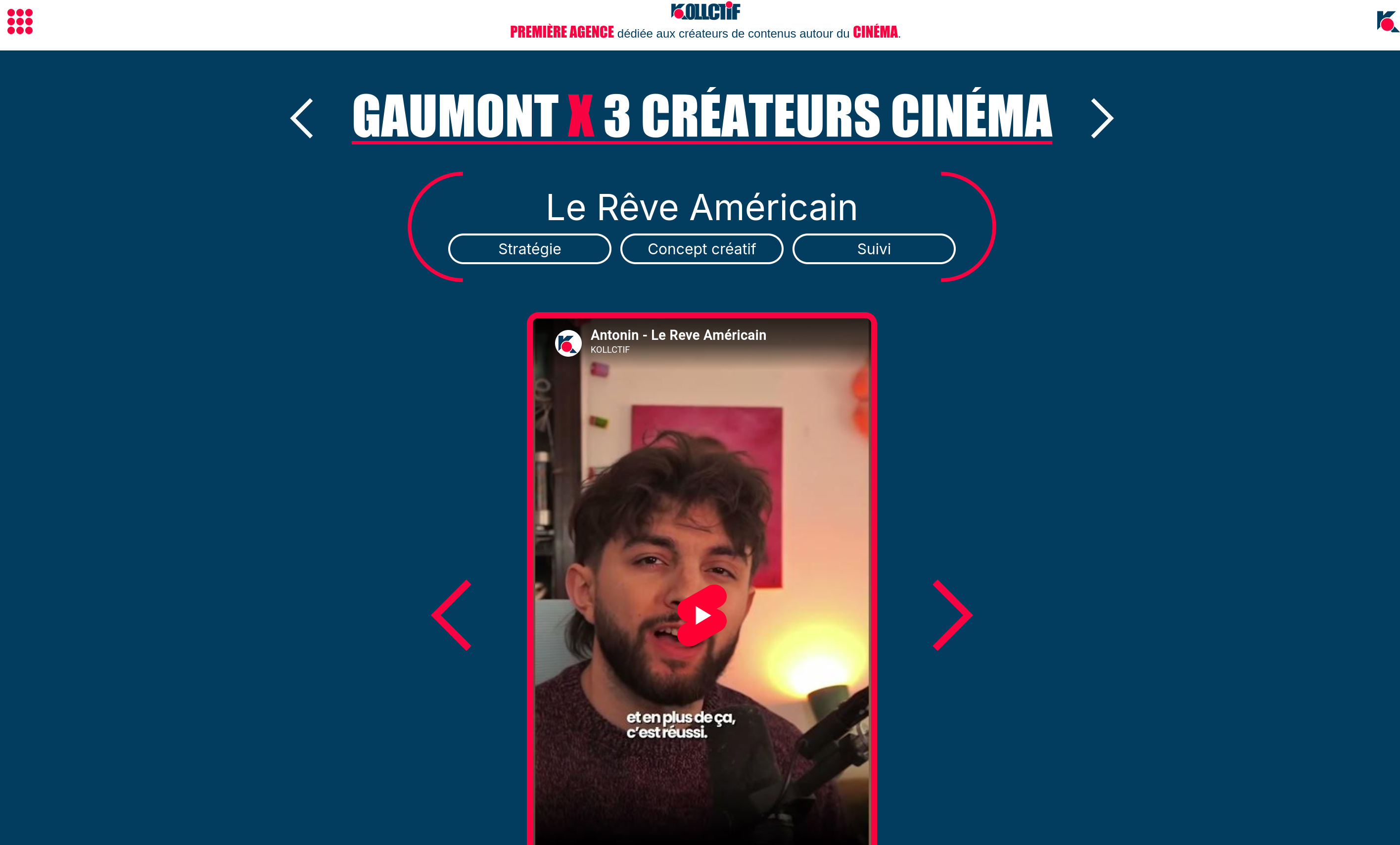 Project case study page for a Gaumont campaign